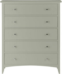 Statement Furniture Edward Hopper Pale Olive 5 Drawer Chest Of Drawers - thumbnail 2