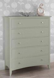 Statement Furniture Edward Hopper Pale Olive 5 Drawer Chest Of Drawers