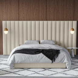 Stratus Interiors Modena Extra Wide Panelled Striped Headboard Bed Frame - Doorstep Delivery Only No Assembly - Single - No Storage Type - thumbnail 3