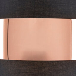Valuelights Matildo Modern Black And Copper Cylinder Ceiling Light Shade (D)34Cm - thumbnail 6