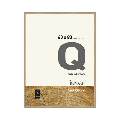 Nielsen Quadrum 60 X 80Cm Oak Wooden Picture Frame With Float Glass And Push/turn Clips - image 1