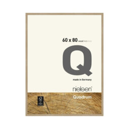 Nielsen Quadrum 60 X 80Cm Oak Wooden Picture Frame With Float Glass And Push/turn Clips - thumbnail 1