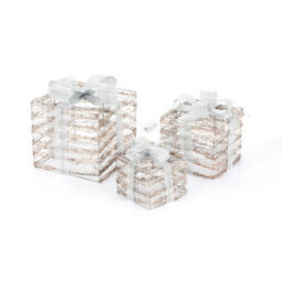 Christmas Village Christmas Led Light Up Gift Box Set - Perfect Indoor/outdoor Xmas Parcel Decoration Box Lights - Set Of 3 - thumbnail 8