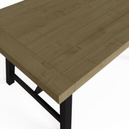 FWSTYLE Modern Industrial Driftwood Pine 1.6M Dining Table - thumbnail 5
