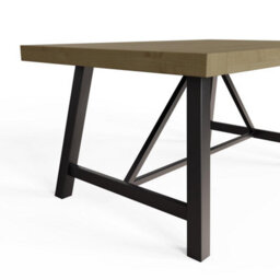 FWSTYLE Modern Industrial Driftwood Pine 1.6M Dining Table - thumbnail 6