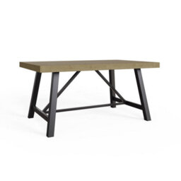 FWSTYLE Modern Industrial Driftwood Pine 1.6M Dining Table - thumbnail 3