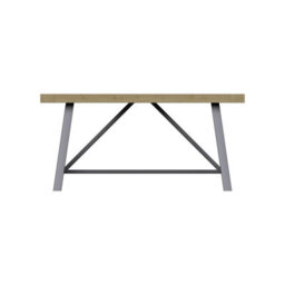FWSTYLE Modern Industrial Driftwood Pine 1.6M Dining Table - thumbnail 4
