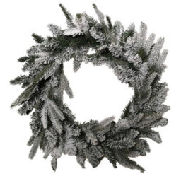 Samuel Alexander 45Cm Snow Flocked Wreath 84 Mixed Peorpvc Tips - thumbnail 8