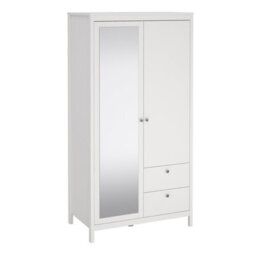 Furniture To Go Madrid Wardrobe With 1 Door + 1 Mirror Door + 2 Drawers White - thumbnail 3