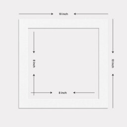 Ak Frames 10X10 White Picture Mounts To Fit 8X8 Aperture Size - Mount Board Only (No Frame Included) - thumbnail 3