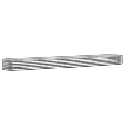 Berkfield Durable Garden Planter Powder-Coated Steel 507X100X36 Cm Silver - image 1
