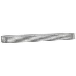 Berkfield Durable Garden Planter Powder-Coated Steel 507X100X36 Cm Silver