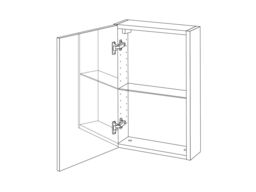 GoodHome Imandra Compact Matt Silver Mirror Effect Single Bathroom Cabinet Mirrored (H)600mm (W)400mm - thumbnail 7