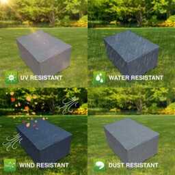 Oxbridge Grey Small Table Waterproof Outdoor Garden Furniture Cover - thumbnail 6