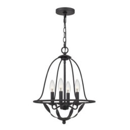 Luminosa Lighting Elstead Quoizel Bradbury Multi Arm Chandelier Grey Ash