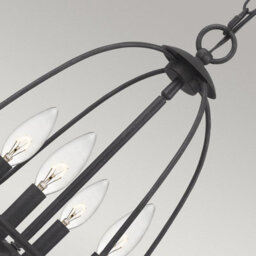 Luminosa Lighting Elstead Quoizel Bradbury Multi Arm Chandelier Grey Ash - thumbnail 3