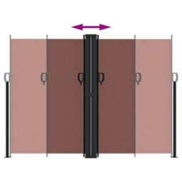 Walplus Retractable Side Awning Garden Sun Shade Canopy Gazebo For Back Door, Porch, Patio Brown 180X1000 Cm - thumbnail 5