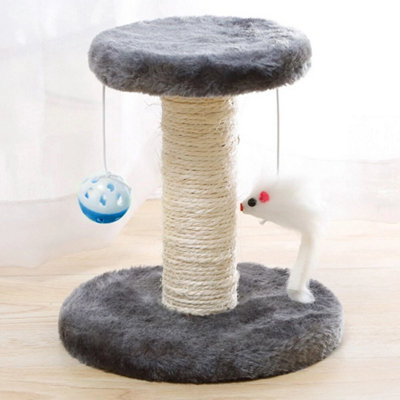 A Small 2 Tiers Grey 185Cm Cat Tree Activity Centre W/scratching Post Large Condo Hammock Bowl Ladder - image 1