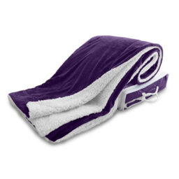 Bedlooms Purple Sherpa Throw Blanket, Reversible & Lightweight Bed & Sofa Blanket, Super King 230X270Cm - thumbnail 2