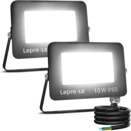 Lepro 10W Led Floodlight Outdoor, 850Lm Led Security Lights, 70W Incandescent Lamp Equivalent, Waterproof Ip65 Security Lights - thumbnail 1