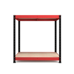 Rb Boss Garage Workbench 2 Shelf Mdf Red & Black Powder Coated Steel Work Bench (H)900mm (W)900mm (D)600mm - thumbnail 2