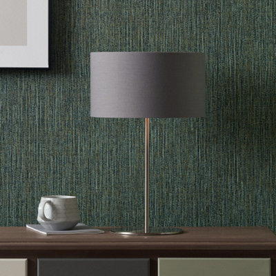 Pacific Lifestyle Brushed Silver & Steel Grey Table Lamp - image 1