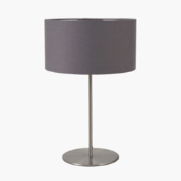 Pacific Lifestyle Brushed Silver & Steel Grey Table Lamp - thumbnail 3