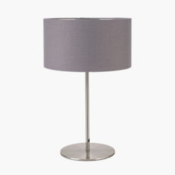 Pacific Lifestyle Brushed Silver & Steel Grey Table Lamp - thumbnail 5