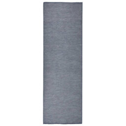 Berkfield Durable Outdoor Flatweave Rug 80X250 Cm Blue - thumbnail 2