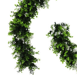 True Products Artificial White Flowering Eucalyptus Garland 150Cm - thumbnail 2