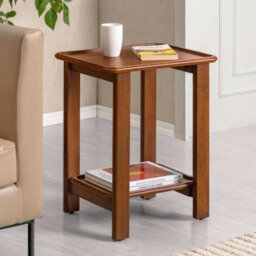 MH London Santorini Side Table Solid Wood Bedside Table For Living Room And Bedroom - thumbnail 1