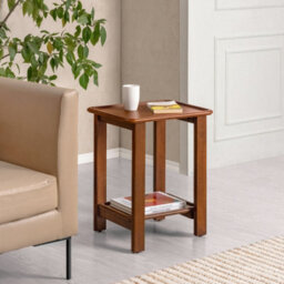 MH London Santorini Side Table Solid Wood Bedside Table For Living Room And Bedroom - thumbnail 7