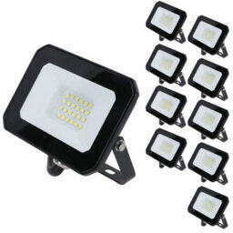 AB Tools 20 Watt Led Mini Floodlight Garden Lighting 1600 Lumens Ip65 + Bracket 10Pc
