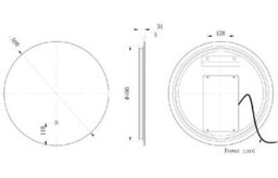Aquarius Muse 500mm Round Back-Lit Led Mirror Aqmu0024 - thumbnail 4