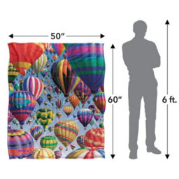 Royce Mcclure Silky Hot Air Balloon Supersoft Blanket Multicoloured (152Cm X 127Cm) - thumbnail 6