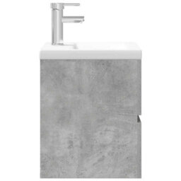 Berkfield Durable 2 Piece Bathroom Furniture Set Concrete Grey Engineered Wood - thumbnail 6