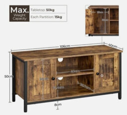 Tv Stand Cabinet Storage Tv Table Tv Console Unit With Shelves For Living Room - thumbnail 4