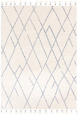 Cream Kilim , Modern , Wool Geometric Easy To Clean Rug For Living Room, Bedroom - 160Cm X 230Cm - image 1