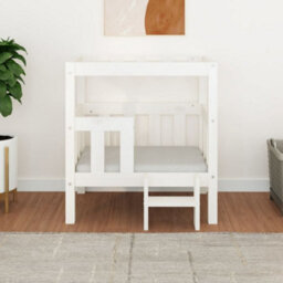 Berkfield Dog Bed White 65.5X43X70 Cm Solid Wood Pine - thumbnail 3