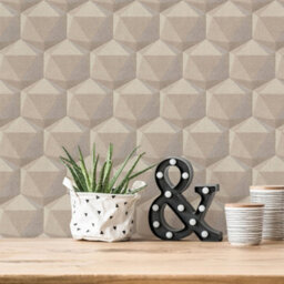 Galerie Fusion Beige Geometric Motif Wallpaper - thumbnail 2