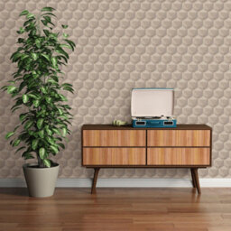 Galerie Fusion Beige Geometric Motif Wallpaper - thumbnail 4