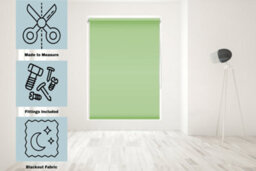 Caecus Blinds Made To Measure Blackout Roller Blind Lime Green 150Cm - thumbnail 2
