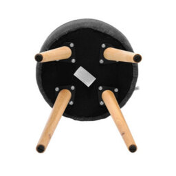 Living And Home Grey Corduroy Round Dressing Table Stool Footstool Dia 350 X H 430 mm - thumbnail 5