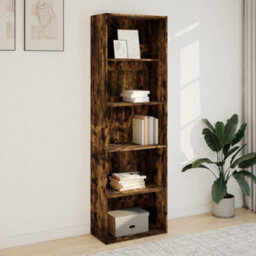 Berkfield Versatile Bookcase Smoked Oak 60X30X189 Cm Engineered Wood - thumbnail 3