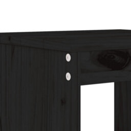 Berkfield 5 Piece Garden Bar Set Black Solid Wood Pine - thumbnail 5