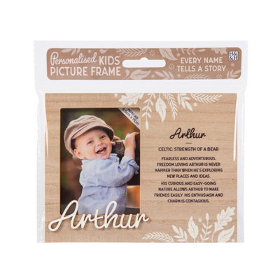 History & Heraldry Pre-Personalised Picture Frame With Child's Name And Meaning - Arthur - For 8.5 X 11Cm Photo - Over 90 Titles Available - image 1