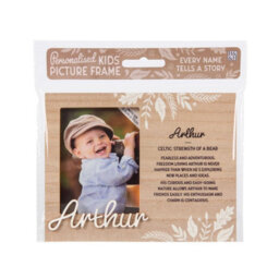 History & Heraldry Pre-Personalised Picture Frame With Child's Name And Meaning - Arthur - For 8.5 X 11Cm Photo - Over 90 Titles Available - thumbnail 1