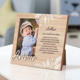 History & Heraldry Pre-Personalised Picture Frame With Child's Name And Meaning - Arthur - For 8.5 X 11Cm Photo - Over 90 Titles Available - thumbnail 2