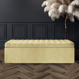 Safar 180Cm Wide Ottoman Storage Box - Cream Naples Ottoman Box With Storage - thumbnail 1