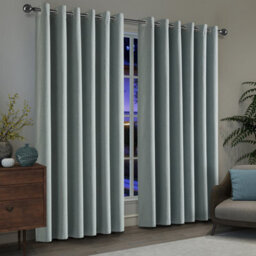 Ameha Sage Green Linen Curtain 100% Blackout Thermal Energy Efficient Thermal Insulated 66X90' Curtain Pair For Modern Uk Homes - thumbnail 2